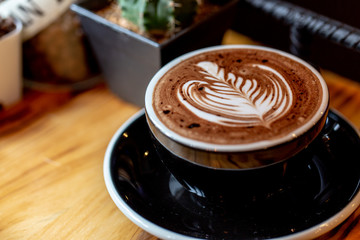 Backgrounds of Latte coffee.