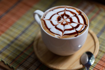 Backgrounds of Latte coffee.