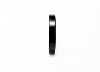 black barbells on white background