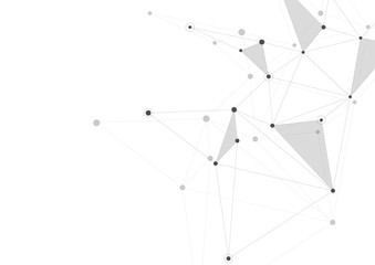 Abstract connection background with lines and dots. Geometric network connection