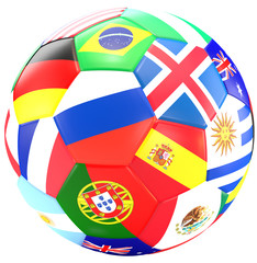 Obraz premium soccer ball 3d rendering isolated