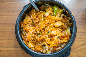 Korean stone pot steamed rice