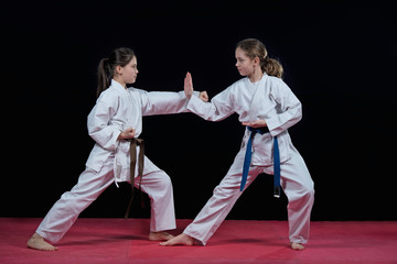 Children are training karate blows © blicsejo