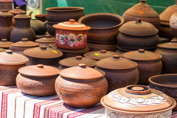 Clay pottery ceramic for sale on the market
