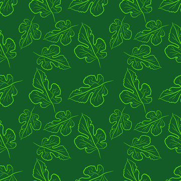 Leaves of mulberry - seamless background