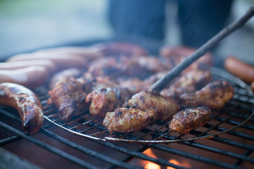 Grilling meat
