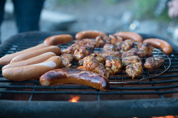Grilling meat