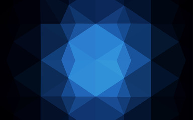 Fototapeta premium Dark BLUE vector pattern with gradient triangles.
