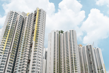 Fototapeta na wymiar Housing construction in Hong Kong