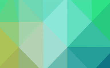 Light Green vector polygonal background.