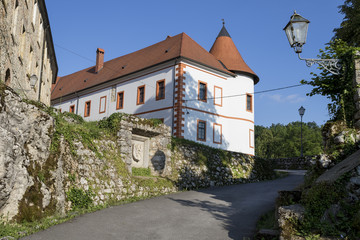Fototapeta na wymiar Ozalj medival castle in town Ozalj, Croatia first mention of it dates from 1244
