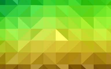 Light Green, Yellow vector abstract polygonal pattern.