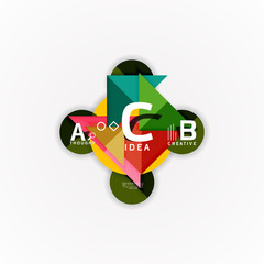 Vector infographic options banner, paper style design