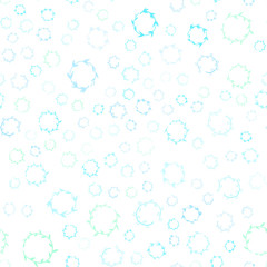 Light Blue, Green vector seamless pattern with spheres.