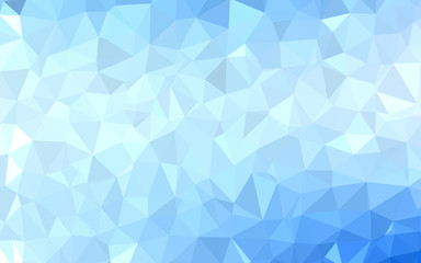 Fototapeta na wymiar Light BLUE vector shining triangular backdrop.