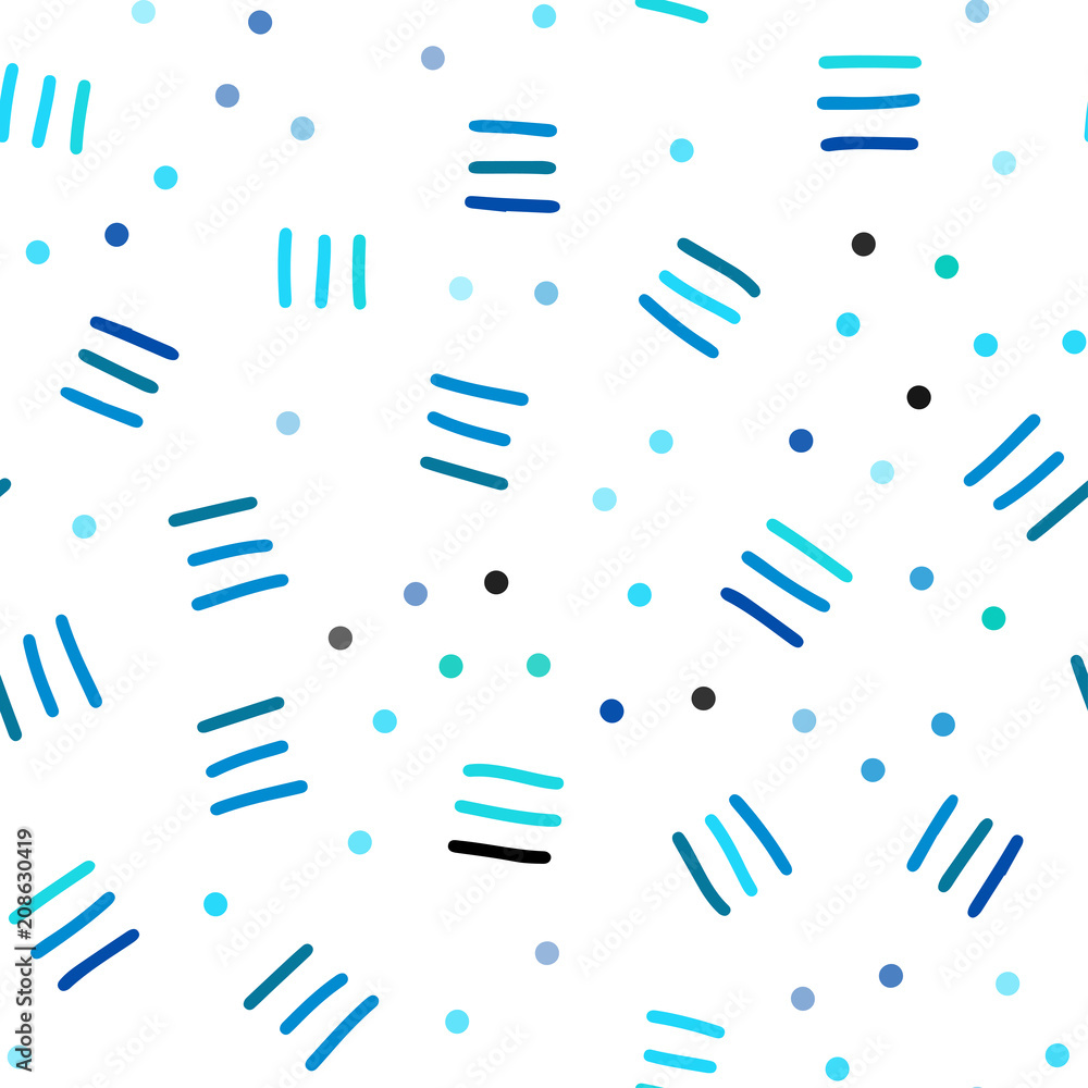 Poster dark blue vector seamless texture with elements of lines.