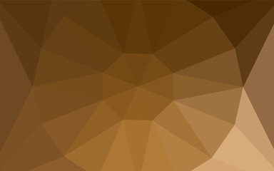 Dark Orange vector polygonal template with a diamond.