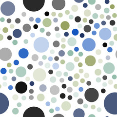 Fototapeta na wymiar Light Blue, Green vector seamless pattern with spheres.