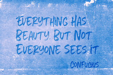 see beauty Confucius