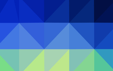 Fototapeta premium Light Blue, Green vector shining triangular cover.