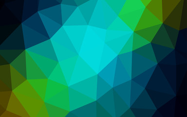 Dark Blue, Yellow vector abstract polygonal background.