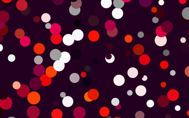 Dark Red vector pattern of geometric circle shapes.