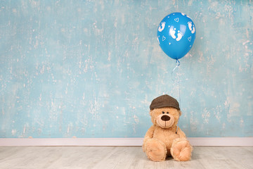 Geburt - Teddy mit Luftballon