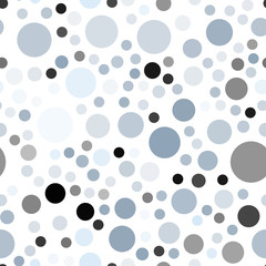 Light BLUE vector seamless template with circles.