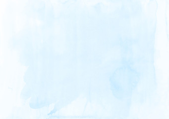 Fototapeta na wymiar Soft white-blue watercolor background. Texture. Design elements. Abstract art. Macro shot.