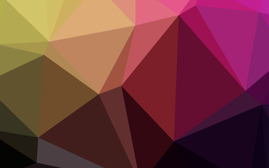 Obraz premium Dark Pink, Yellow vector abstract mosaic backdrop.