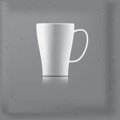 Cup of coffee or tea The background is gray