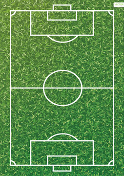 Soccer field or football field pattern and texture for background. Vector.