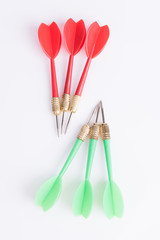 Colorful Darts on White Background