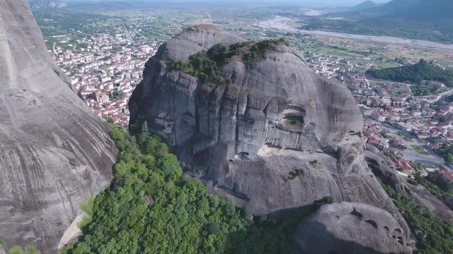 Flying near Aghios Nicholaos (St. Nicholas) Badovas Monastery - Meteora, Greece