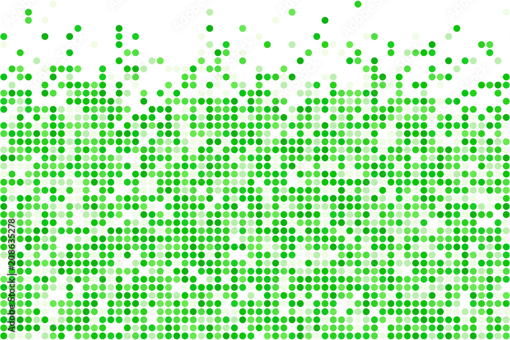 Poster abstract green spring summer mosaic - vector background from circles with copy space