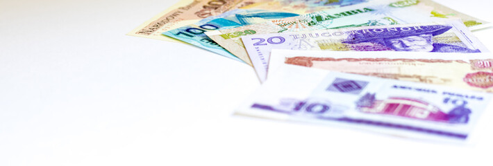 money countries of the world on a white background