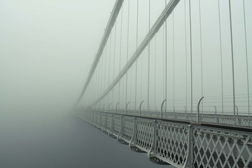 Clifton Suspension Bridge in the fog