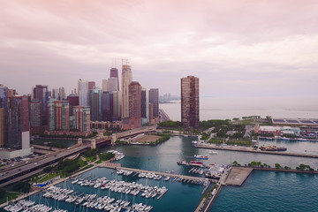 Fototapeta premium view of Chicago lake