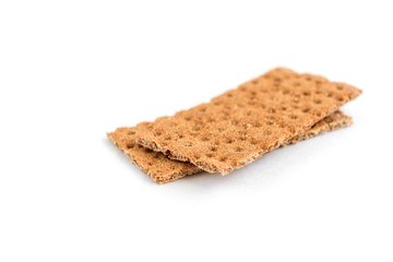 Crispbread isolated on white background