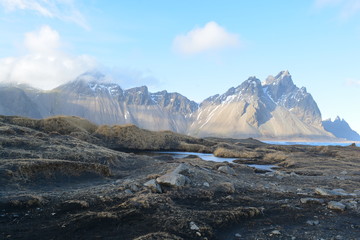 A high peak mountain range in Iceland