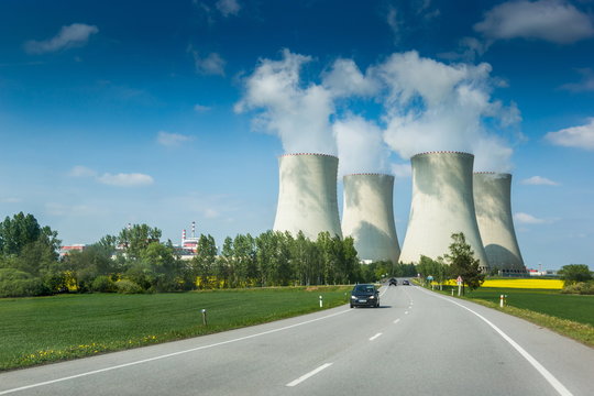 Nuclear power plant in Czech Republic. Europe.