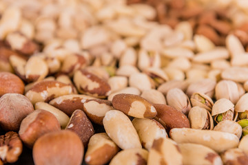 filled frame of variety mixture of nuts