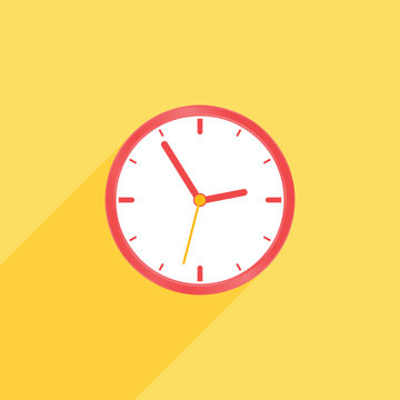 clock illustration on yellow background