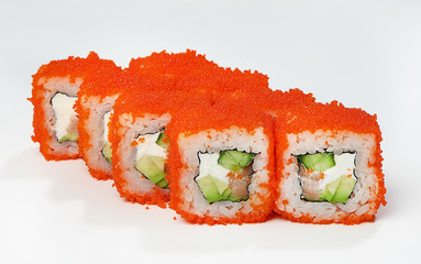 Rolls (chicken fillet, cucumber, green cheese sauce)