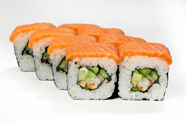 Rolls (eels, salmon, cucumber, avocado, Philadelphia cheese)