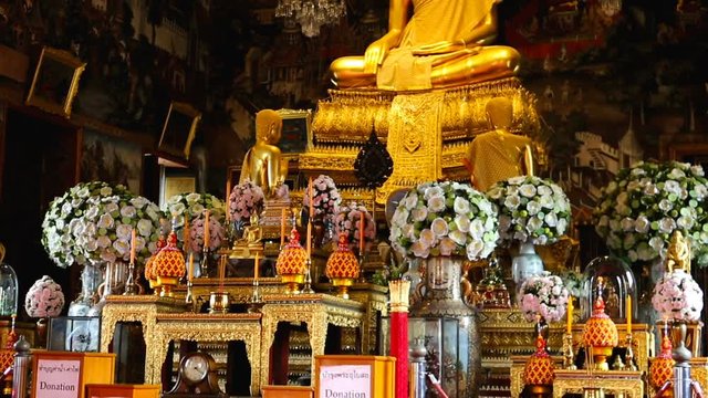 Wat Arun Buddhist Temple ( Ratchawararam Ratchawaramahawihan ). Beautiful Temple architecture of Thailand close-up.