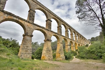 Ferreres Aqueduct, also known as the Pont del Diable, a Roman aqueduct built to supply water to the ancient city of Tarraco, today Tarragona in Catalonia, Spain.