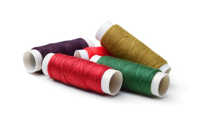 Multicolored threads isolated