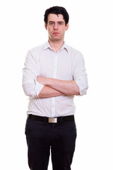 Studio Portrait Of Caucasian Businessman