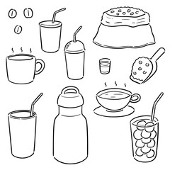vector set of coffee